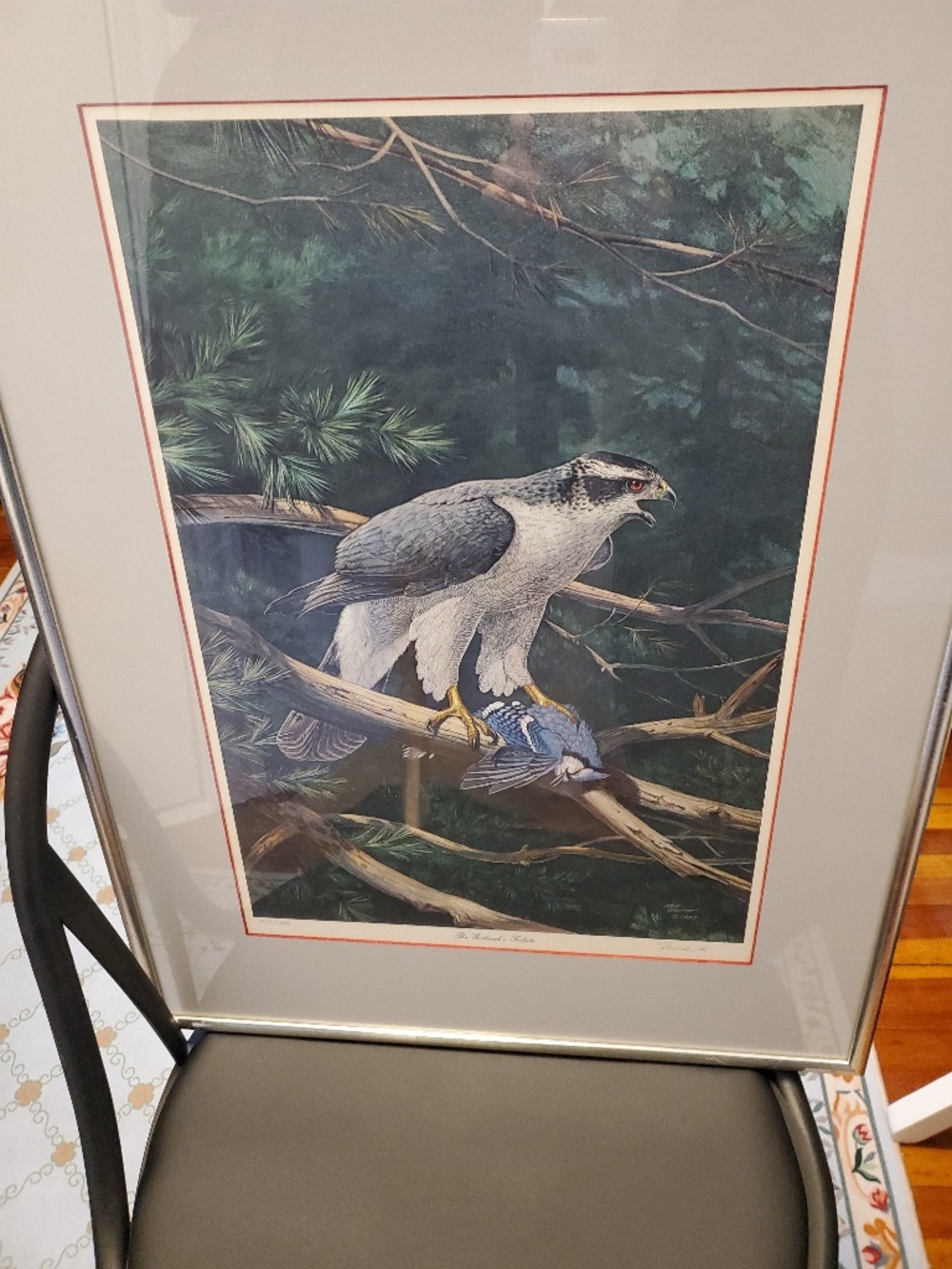 Ned Smith "The Goshawk's Tribute" lim. edit. lithograph print, good condition